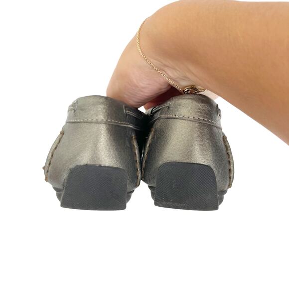 LL Bean Bronze Leather Loafer Moccasins Sz 8 - Picture 6 of 8